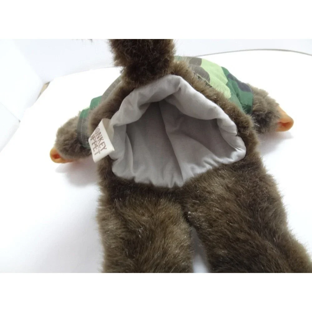Monkey Puppet Novelty Puppet plush  Camo Clothes 15”